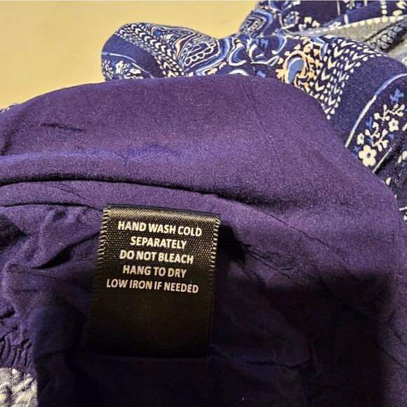 Skies Are Blue jumper Women's medium dk blue / white/tan Pre-owned - Picture 5 of 9